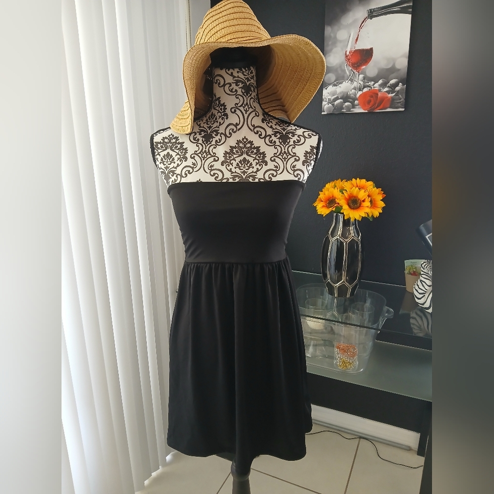 Black Strapless Coverup